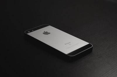 smartphone turned upside down on a table