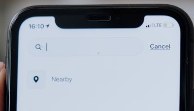El icono de localización no muestra nada en este iPhone.